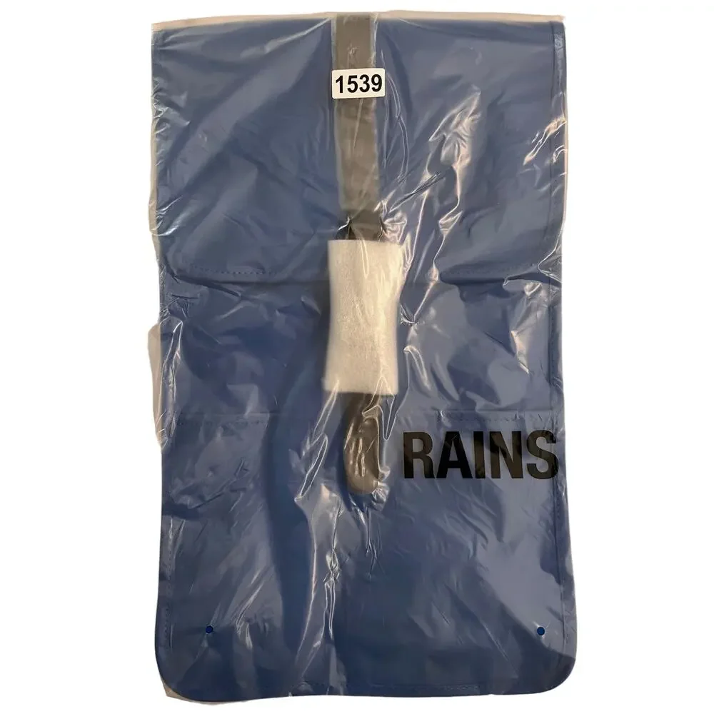 NWT RAINS Waterproof Unisex Backpack in Waves (Blue) color